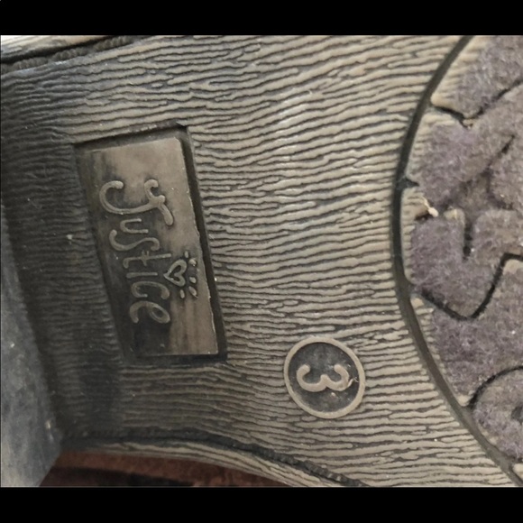 Justice Fringe Brown Western Style Boots Booties - Picture 8 of 8